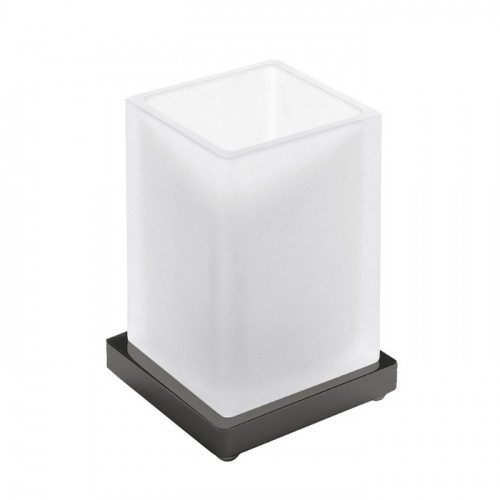 Colombo Look Стакан настольный, цвет: PVD графит полированный/матовое стекло