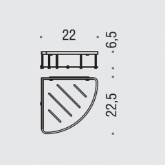 Colombo Angolari Полочка угловая, цвет: хром