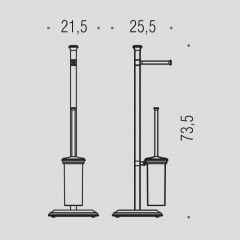 Colombo Portofino Стойка высотой 73.5 см, цвет: хром
