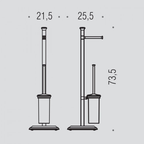 Colombo Portofino Стойка высотой 73.5 см, цвет: хром