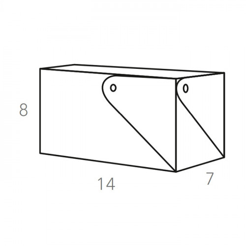 Colombo Adj Коробочка MIU для чайных пакетов, 7x14H8 см , цвет: черный/серый