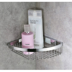 Colombo Angolari, полка металлическая 19*19*h5.8см, угловая, цвет: хром