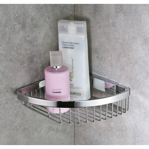 Colombo Angolari, полка металлическая 19*19*h5.8см, угловая, цвет: хром