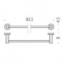 Colombo Plus Полотенцедержатель 83.5 см, цвет: хром