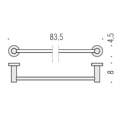 Colombo Plus Полотенцедержатель 83.5 см, цвет: хром
