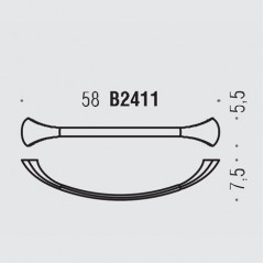 Colombo Link Полотенцедержатель, 58 см, цвет: хром