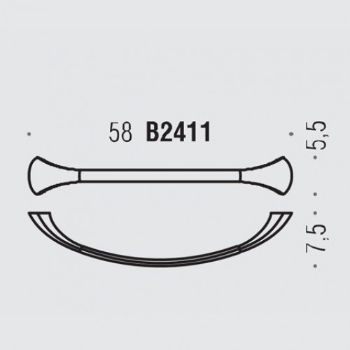 Colombo Link Полотенцедержатель, 58 см, цвет: хром