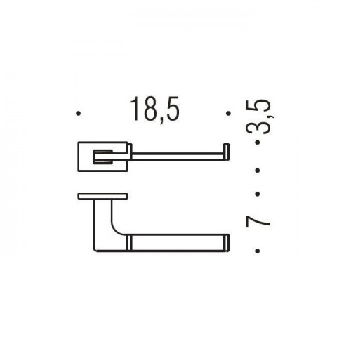 Colombo Look Держатель туалетной бумаги, подвесной, цвет: PVD графит полированный
