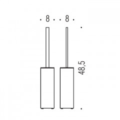 Colombo Look Туалетный ерш напольный, цвет: PVD золото матовое