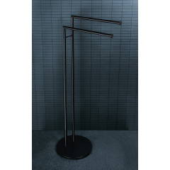 Colombo Mini Стойка напольная с двойным п/держателем H83,5*36cм D22cм, цвет: черный матовый