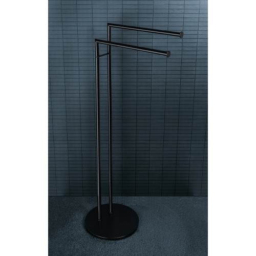 Colombo Mini Стойка напольная с двойным п/держателем H83,5*36cм D22cм, цвет: черный матовый