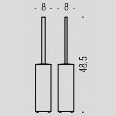 Colombo Look B1626 Ерш туалетный, напольный, пластик, цвет: хром