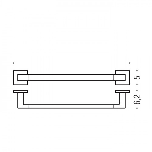 Colombo Basic Q Держатель полотенца 69.5см, цвет: хром
