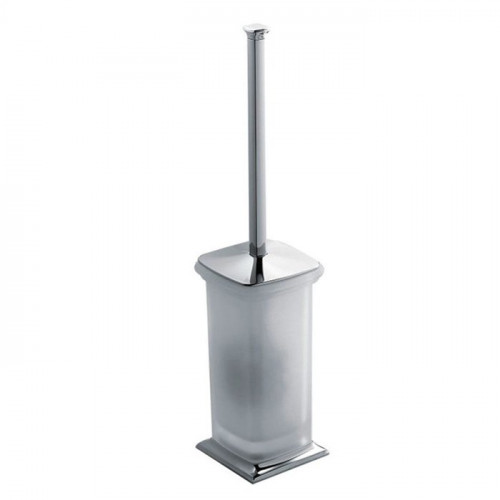 Colombo Portofino Ершик для унитаза, напольный, цвет: хром/матовое стекло