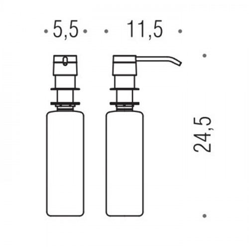 Colombo Hotel Collection Дозатор для жидукого мыла, встраиваемый, цвет: хром