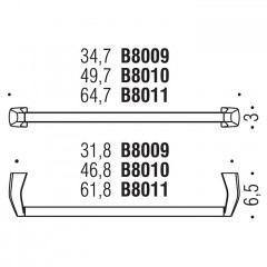 Colombo Road держатель для полотенца-64,7см, цвет: хром/карбон