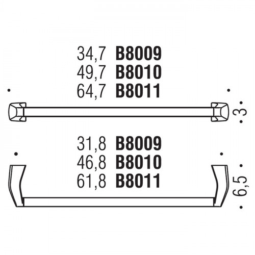 Colombo Road держатель для полотенца-64,7см, цвет: хром/карбон