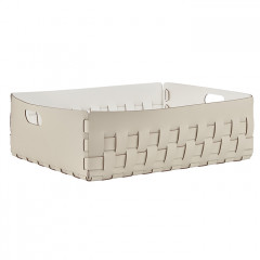 Colombo Adj Корзинка Bottega, 60x50H20 см, цвет: панна котта/белый