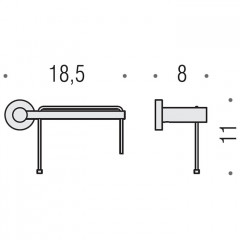 Colombo Plus Держатель для т/б., Dx, подвесной, цвет: хром