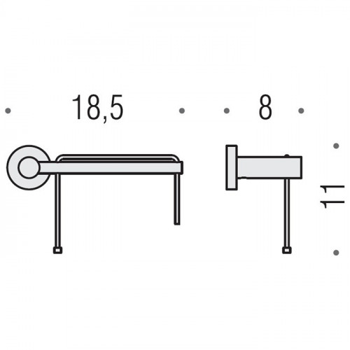 Colombo Plus Держатель для т/б., Dx, подвесной, цвет: хром
