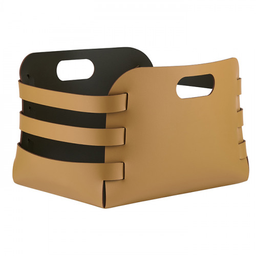 Colombo Adj Корзина Riga,27x36H25 см, цвет: горчичный/оливковый