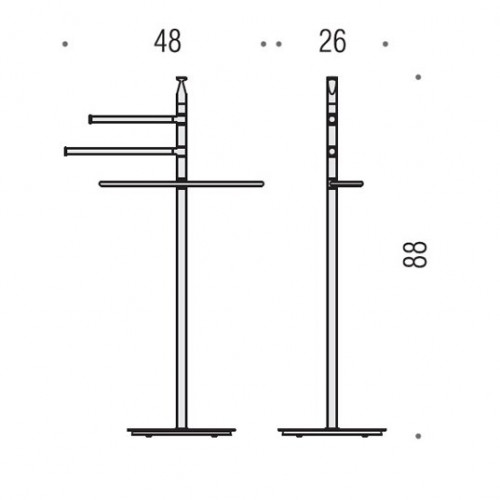 Colombo Planets Стойка 88 см, цвет: хром