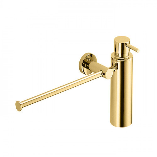 Colombo Plus Полотенцедержатель с дозатором для жидкого мыла, подвесной, цвет: PVD золото матовое
