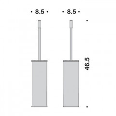 Colombo Plus Туалетный ёршик, напольный, цвет: PVD графит матовый