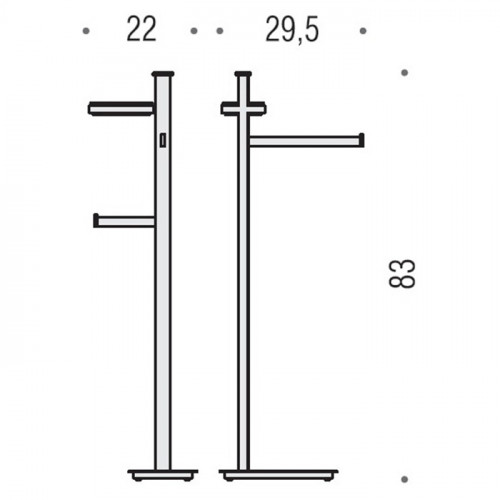 Colombo Units Стойка с аксессуарами, Sx, держатель для т/б., мыльница, цвет: хром