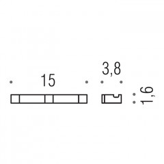 Colombo MiniQ Крючок тройной, цвет: PVD нержавеющая сталь
