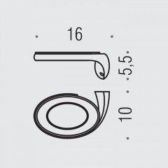 Colombo Link Мыльница, подвесная, Sx, цвет: хром/матовое стекло