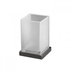 Colombo Look Стакан настольный, цвет: PVD графит матовый/матовое стекло