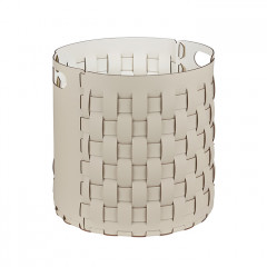 Colombo Adj Круглая корзина Bottega, D40H40 см, цвет: панна котта/белый