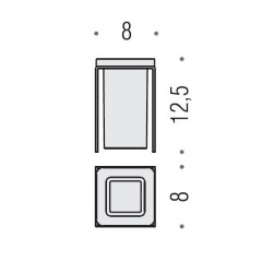Colombo Over Стакан настольный, цвет: матовая сталь/матовое стекло