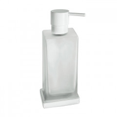 Colombo Look Дозатор для жидкого мыла настольный, цвет: белый матовый/матовое стекло