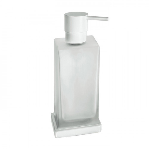 Colombo Look Дозатор для жидкого мыла настольный, цвет: белый матовый/матовое стекло