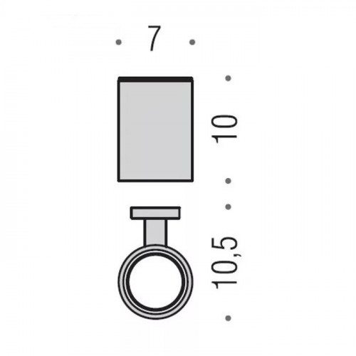 Colombo Plus Стакан, подвесной, цвет: PVD графит матовый
