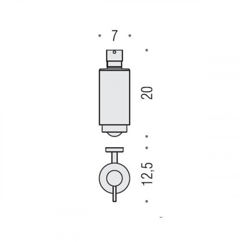 Colombo Nordic дозатор для жидкого мыла, цвет: хром/матовое стекло