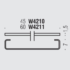 Colombo Time Полотенцедержатель 45 см, цвет: хром
