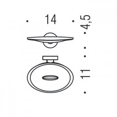 Colombo Plus Мыльница подвесная, металлическая, цвет: PVD нержавеющая сталь