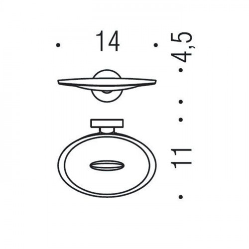 Colombo Plus Мыльница подвесная, металлическая, цвет: PVD нержавеющая сталь