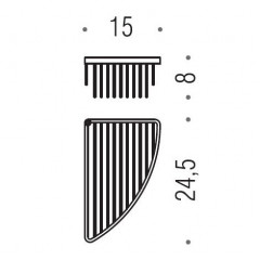 Colombo Angolari Угловая полочка, цвет: хром