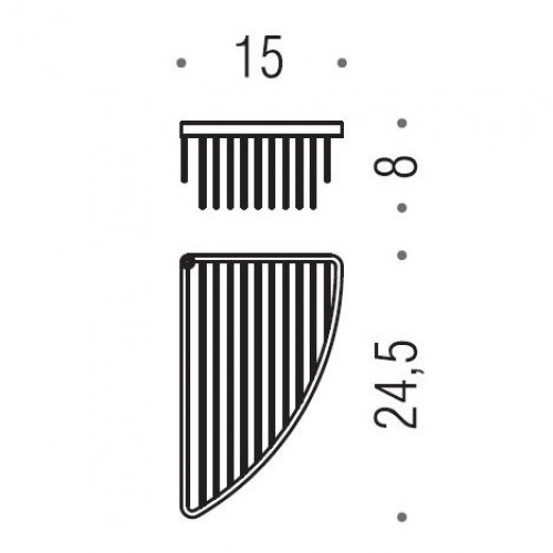 Colombo Angolari Угловая полочка, цвет: хром