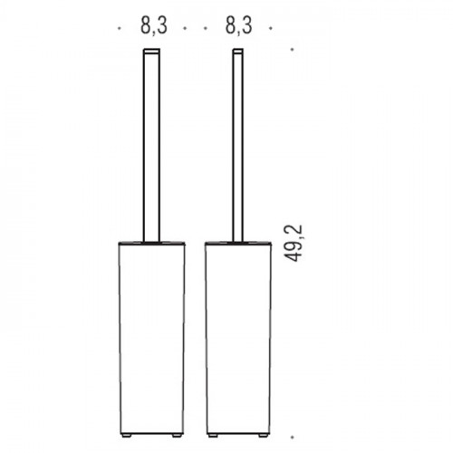 Colombo Basic Q Ёршик с колбой напольный 49.2см, цвет: хром