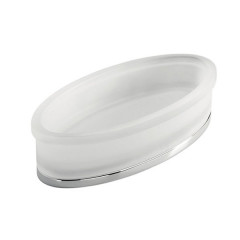 Colombo Land Полочка настольная, цвет: хром/матовое стекло