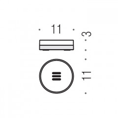 Colombo Nordic Мыльница настольная, цвет: PVD графит матовый/матовое стекло