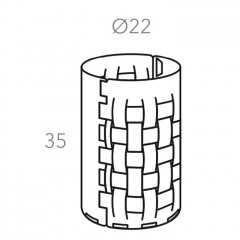 Colombo Adj Корзина для мусора Bottega,см, цвет: бордо/коньяк