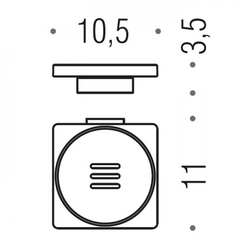 Colombo MiniQ Мыльница подвесная, цвет: графит матовый/черная резина