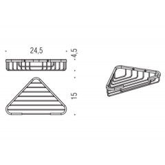 Colombo Basic Угловая металлическая полочка, цвет: хром