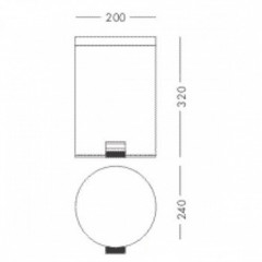 Colombo Hotel Collection Ведро для мусора 5л, с крышкой и педалью, цвет: полированная сталь